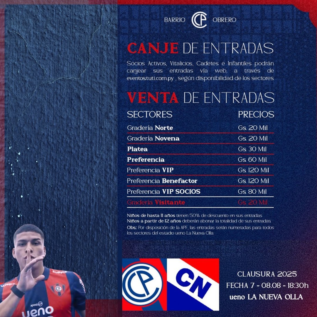 No te quedes sin tu entrada vs Nacional.

Este Viernes todos a la Olla Azulgrana🔵🔴⚽️

Vamos Ciclón