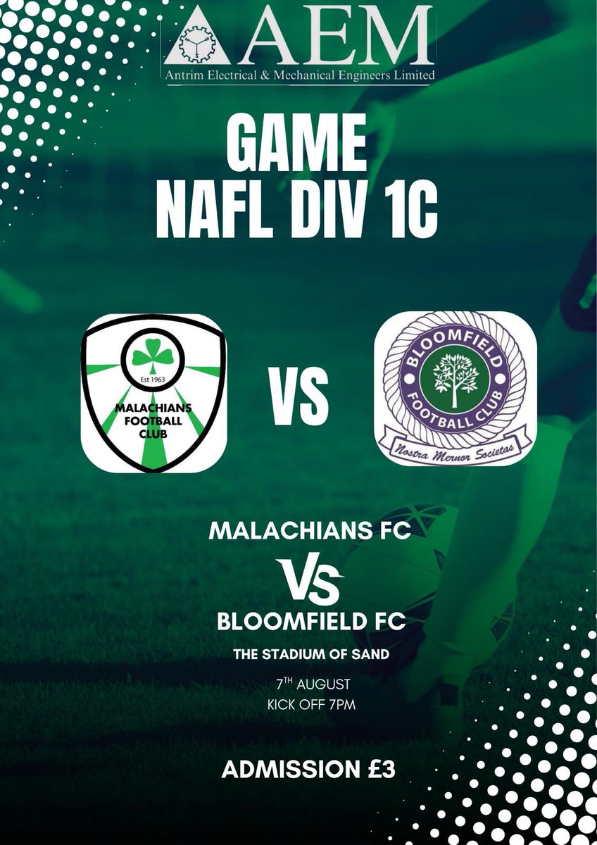 Our first home league game of the season! Come on the Super Mals!☘️💪