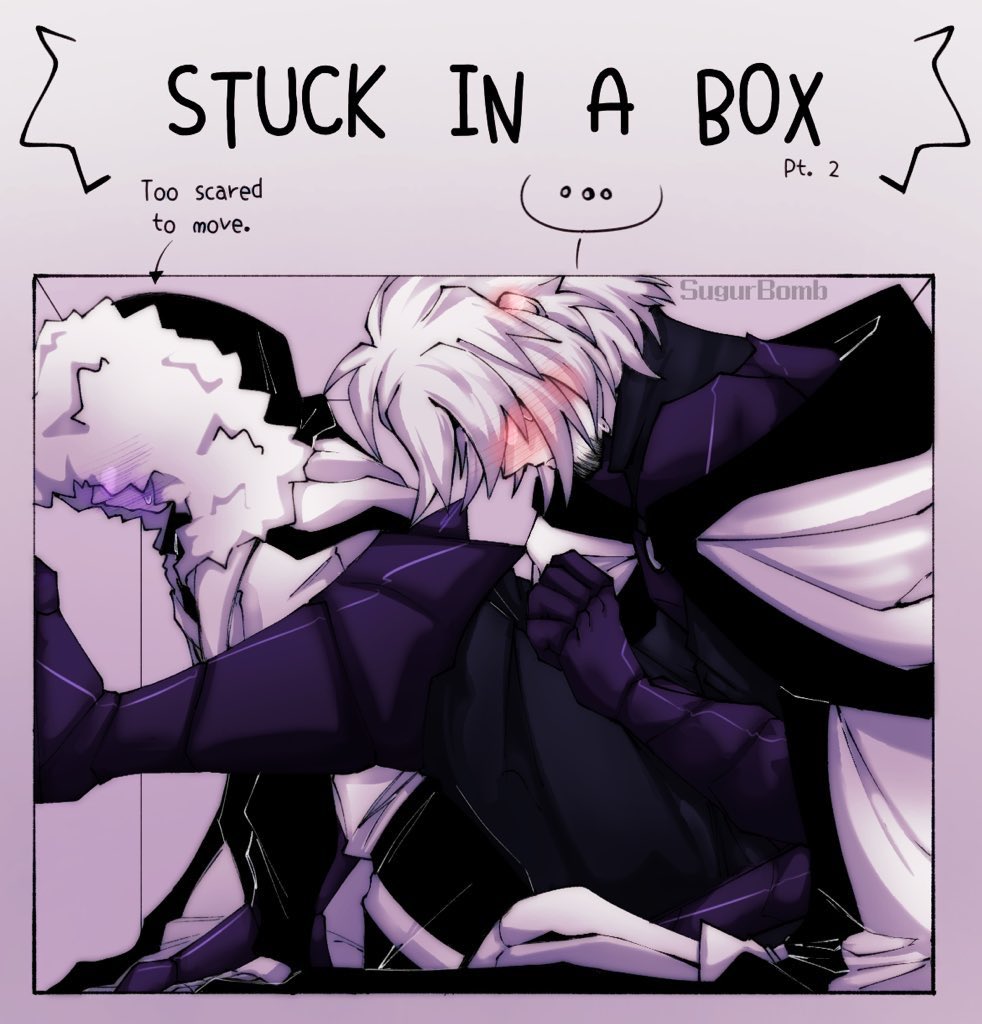 Stuck in a box…

(Putting a warning for it this time.)
#Fluffylockets #Xtale #XTaleChara #XChara #CrossSans #XtaleCross