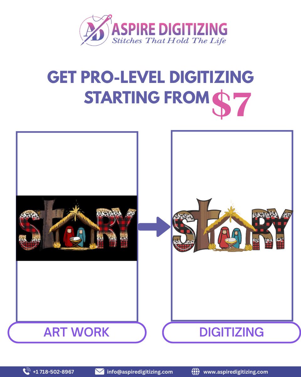 AspireDigitize's tweet image. 🎯 Details Matter — Especially in Embroidery
Blurry edges, messy jumps, loose stitches? That’s bad digitizing.
We fix that with clean outlines, sharp corners &amp;amp; balanced thread density — no matter how complex the design.
#EmbroideryDigitizingPros #ThreadPerfection #AspireQuality