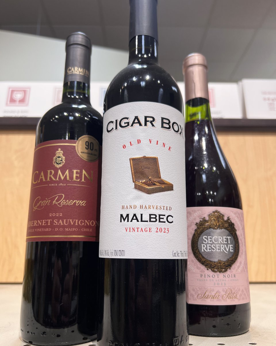 This August at ANBL, explore standout wines like <a href="/SantaRitaWines/">Santa Rita Wines</a> Pinot Noir, Carmen Gran Reserva Cabernet, and <a href="/CigarBoxWines/">Cigar Box Wines</a> Malbec.

Perfect for pairing or discovering something new. Find them all at ANBL
.
.
.
#carmen #cigarbox #santarita #innovativebeverages #redwine