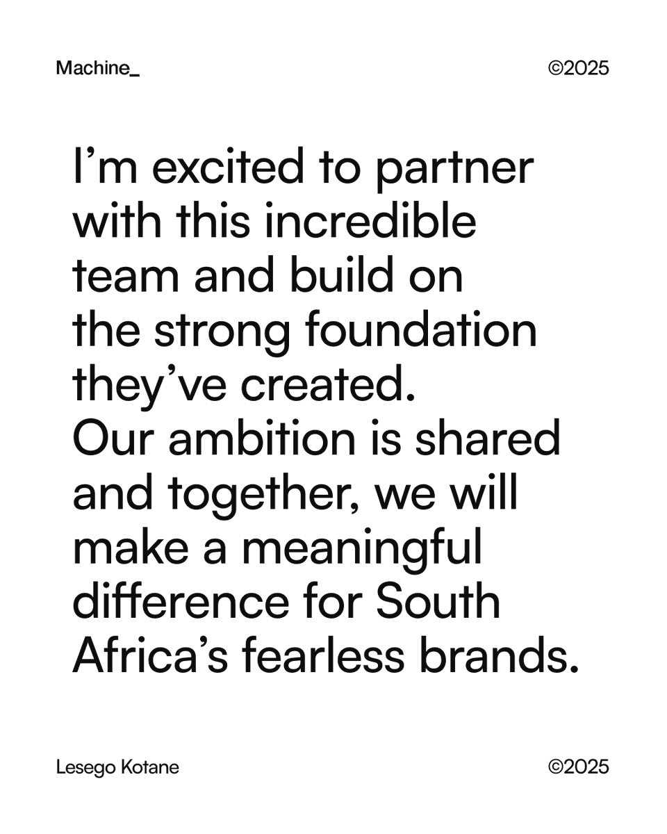 Meet our new national Managing Director: Lesego Kotane (<a href="/lsgktn/">Lesego Kotane</a>).
A fearless leader with a strategic mind and a cultural edge, Lesego brings with him a track record of helping brands cut through the noise – and into culture.
From King James to TBWA\ South Africa, he’s led with