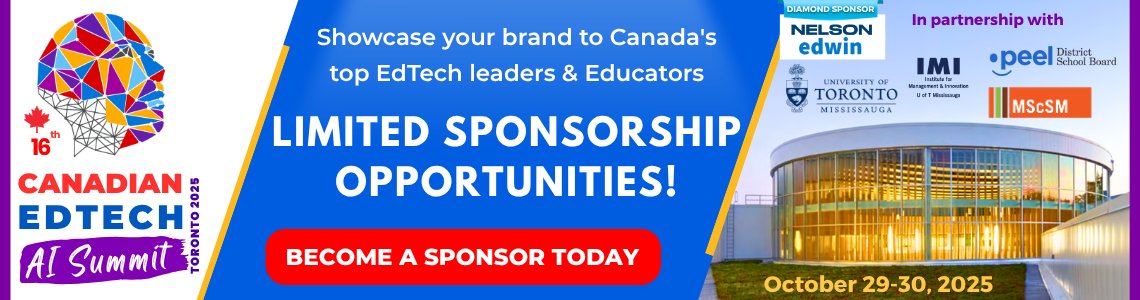 MindShareLearn's tweet image. Join us at the Canadian EdTech AI Summit 2025 on Oct 29–30 in Toronto! Discover how AI is transforming education, connect with thought leaders, explore global trends & innovations.
Register Now: summit.canamedtechalliance.com
#CanadianEdTech #FutureLearning #EdTechSummit #EdTechCAN25
