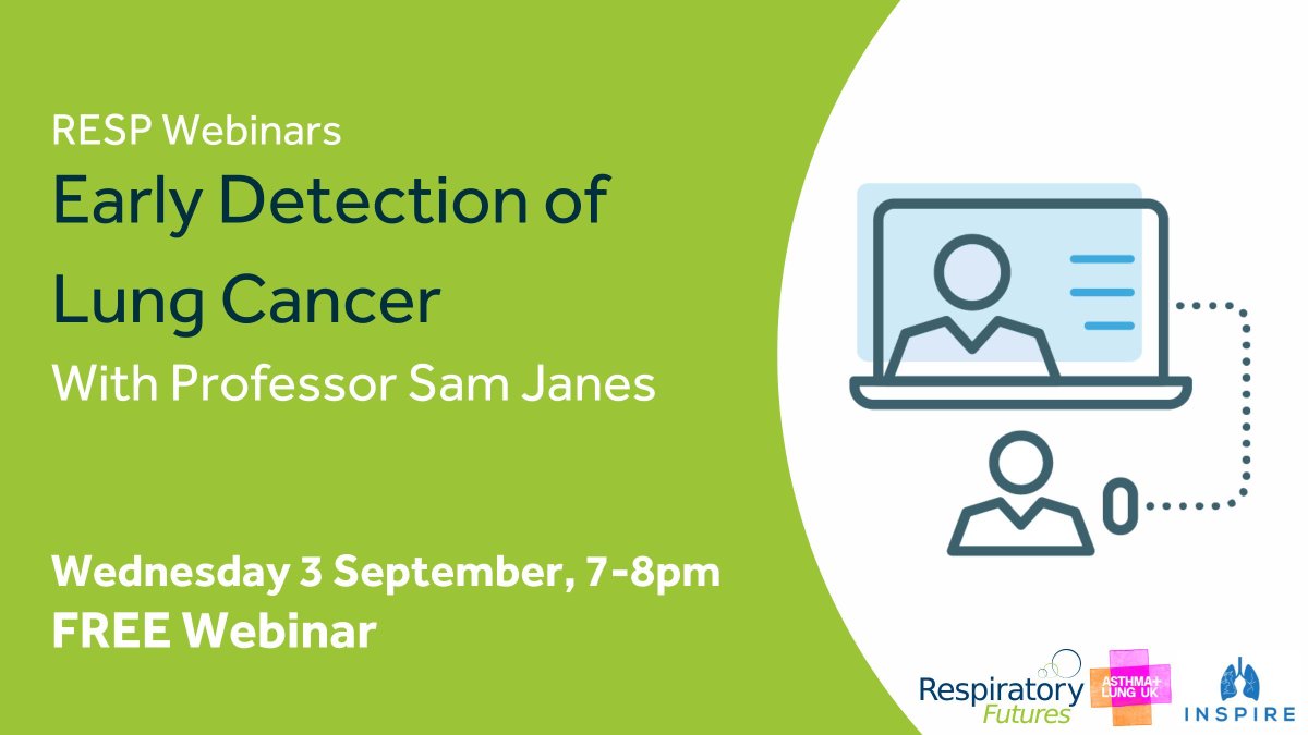 Join Professor Sam Janes to learn more about the early detection of Lung Cancer in the latest instalment of free RESP webinars. 

Book your space 👉 brit-thoracic.uk/RESPSeptember 

#Respiratory #Webinar #Education #ProfessionalDevelopment #Training #Learning