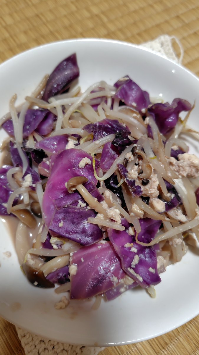 【飯テロ敗北シリーズ】マイクラにありそうなお料理

キャベツが売り切れてたんよ
紫キャベツしかおらんかったんよ💦
白い点々はお豆腐です
お豆腐は藻屑になりました