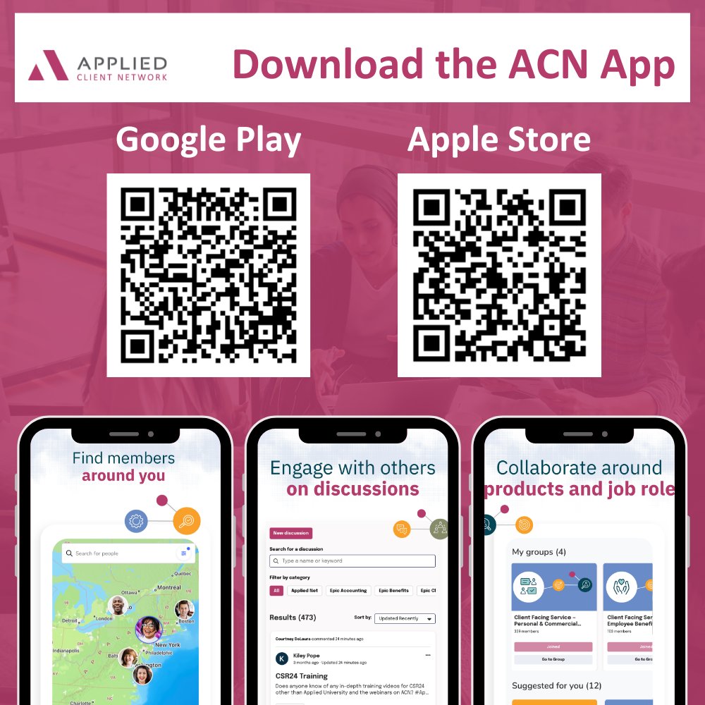 👀 Have you tried out the ACN Mobile App yet?
It’s your year-round connection to the ACN community — with forums, real-time updates, a member directory, and more.
📲 Free for members on iOS and Android. Download now and get notified on all things ACN! appliedclientnetwork.org/Resources/Mobi…