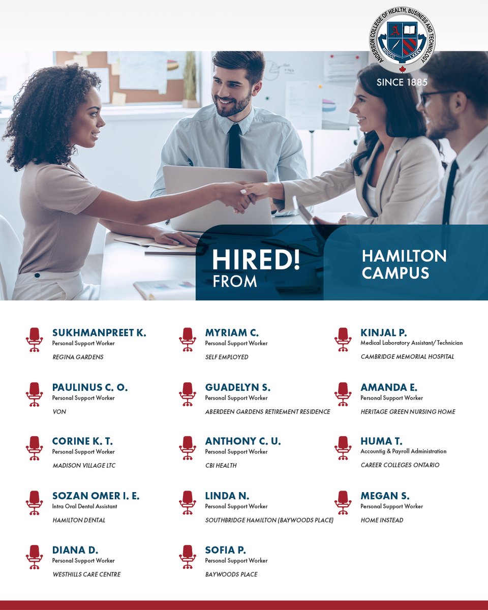 🎉 Congratulations to our newly #hired #Hamilton grads! Your hard work, perseverance, and passion have truly paid off. We’re so proud of you! 🌟