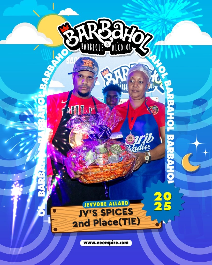 EEEmpire's tweet image. 🥈 JEVVONE ALLARD – JV’s SPICES (2nd Place Tie)
Spice? Precision? Passion? JV’s Spices brought all of it to the table 🌶️🔥
With sides in a cone and unforgettable taste, Jevvone Allard ties for 2nd Place in true Barbahol fashion!