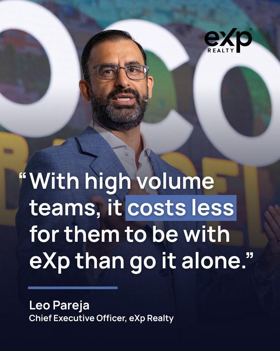 eXpRealty's tweet photo. Big teams, big earnings, big savings💸

That’s the power of partnering with eXp.

Ready to scale smarter, not harder? https://t.co/PGlzkP1JRa https://t.co/QmXM0BOHjG