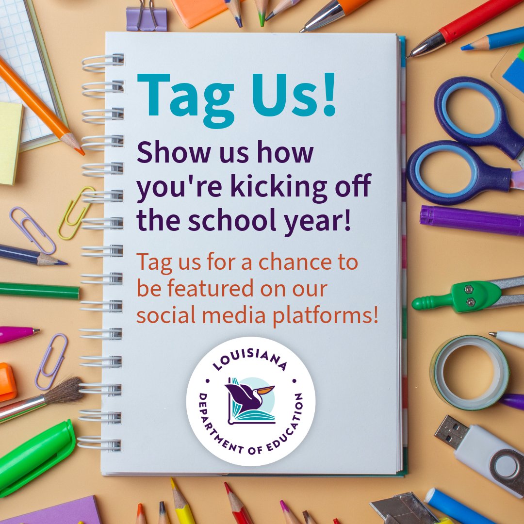 Here’s to a strong start to the new school year!

Be sure to tag us in your back-to-school photos and events. We’d love to feature your moments on our social media! #laed #lagov