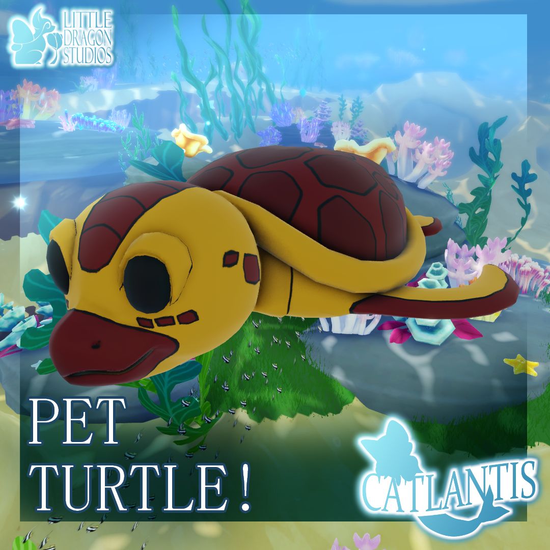 Pet turtles are coming to Catlantis! The Pets Update is coming August 9th!

Play the Game: roblox.com/games/15175762…
Join our Discord: discord.gg/bbWEtmKqAF 

#catlantis #roblox #pets #update #turtle