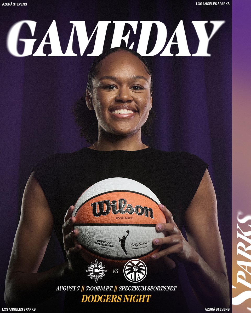 Los Angeles Sparks (@lasparks) on Twitter photo Another opportunity to protect home court tonight.
🆚 Connecticut Sun
⏰ 7 PM PT
📺 <a href="/SpectrumSN/">Spectrum SportsNet</a>
It's <a href="/Dodgers/">Los Angeles Dodgers</a> Night & the first 5,000 fans will receive a Sparks x Dodgers hat.
🎟️ bit.ly/3TJ6LaM Another opportunity to protect home court tonight.
🆚 Connecticut Sun
⏰ 7 PM PT
📺 <a href="/SpectrumSN/">Spectrum SportsNet</a>
It's <a href="/Dodgers/">Los Angeles Dodgers</a> Night & the first 5,000 fans will receive a Sparks x Dodgers hat.
🎟️ bit.ly/3TJ6LaM