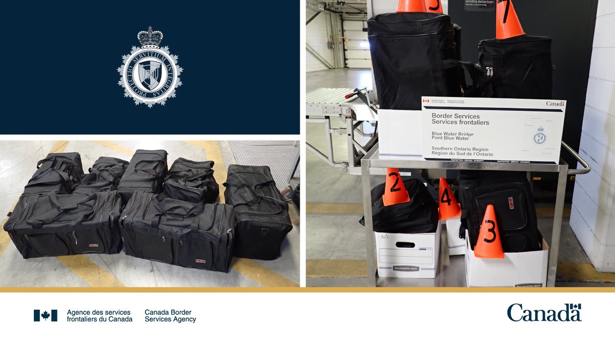Agence des services frontaliers du Canada (@frontierecan) on Twitter photo Les agents de l'#ASFC au point d'entrée du pont Blue Water ont empêché 24,6 M$ de cocaïne d'entrer au Canada en provenance des É.-U.. Un résident de l'Ontario a été accusé par la <a href="/GRCONT/">GRC en Ontario</a>. En savoir plus : canada.ca/fr/agence-serv…
#ProtégerLesCanadiens #SécuritéFrontalière Les agents de l'#ASFC au point d'entrée du pont Blue Water ont empêché 24,6 M$ de cocaïne d'entrer au Canada en provenance des É.-U.. Un résident de l'Ontario a été accusé par la <a href="/GRCONT/">GRC en Ontario</a>. En savoir plus : canada.ca/fr/agence-serv…
#ProtégerLesCanadiens #SécuritéFrontalière