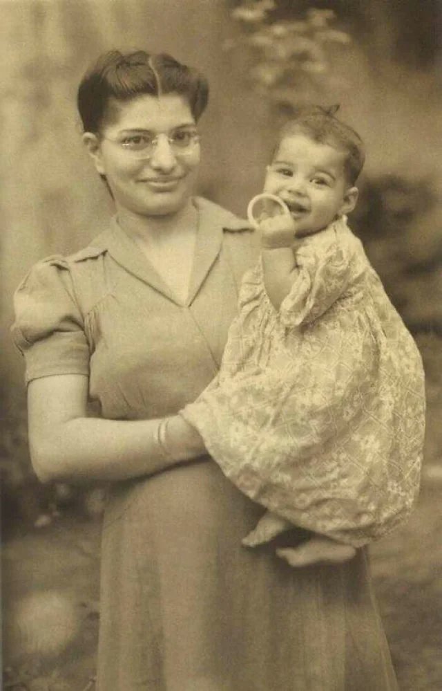 Freddie Mercury with his mother, 1947