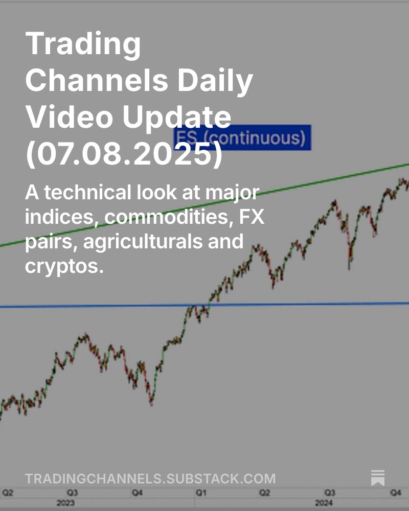 Trading Channels Daily Video Update (07.08.2025) open.substack.com/pub/tradingcha… 
$ES $ES_F $SPX #bitcoin $btcusd #xag $xag $xagusd #silver