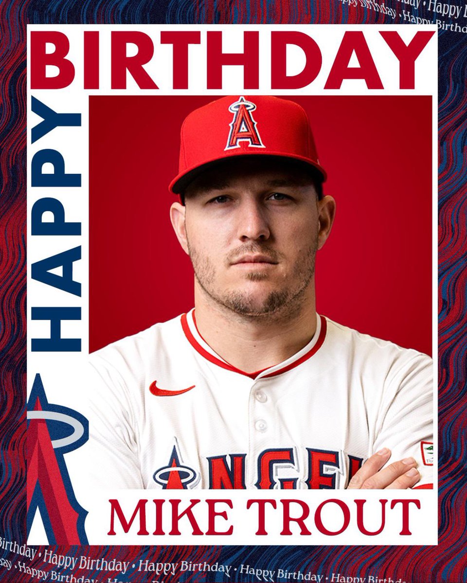AngelsWin.com (@angelswin) on Twitter photo Happy 34th Birthday to the <a href="/Angels/">Los Angeles Angels</a> all-time great and MLB GOAT, <a href="/MikeTrout/">Mike Trout</a> 🎂 Happy 34th Birthday to the <a href="/Angels/">Los Angeles Angels</a> all-time great and MLB GOAT, <a href="/MikeTrout/">Mike Trout</a> 🎂