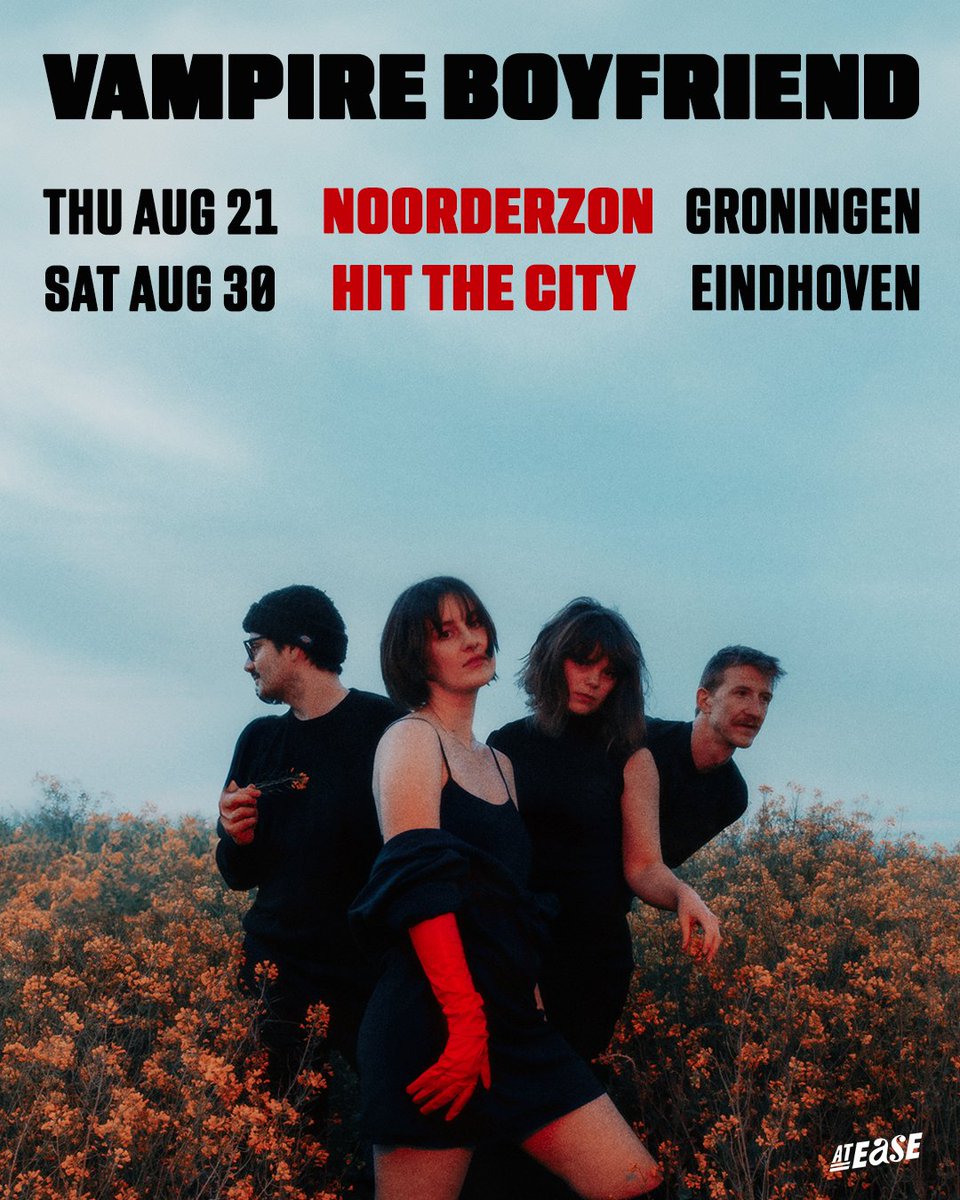 Vampire Boyfriend Summer shows coming up:
Aug 21: Noorderzon Groningen, Groningen
Aug 30 Hit The City Eindhoven
@popronde shows are rolling in and a new single on the way. Things are stirring. Stay tuned! <a href="/VampBF666/">VampireBoyfriend666</a>