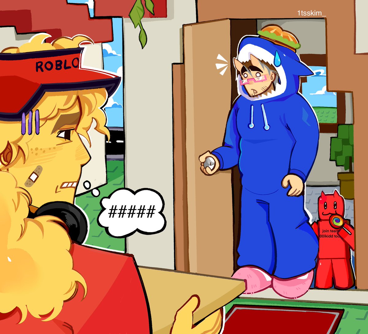 Unexpected Delivery #007n7 #elliot #pizzaburger #forsakenart #robloxart #forsaken