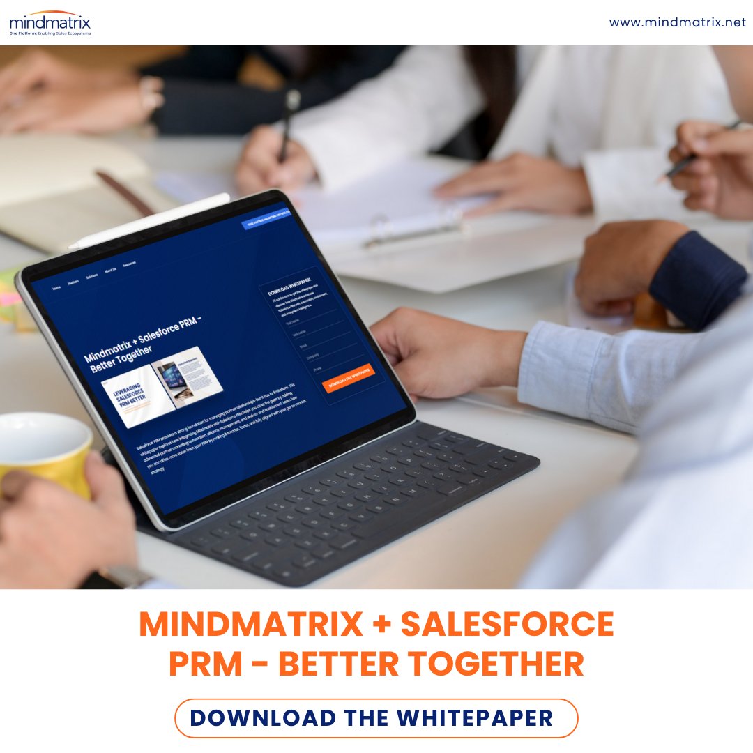 Mindmatrix's tweet image. Seamlessly integrate your PRM and Salesforce to unify partner data, streamline operations, and enhance visibility across sales and channel teams. Download the whitepaper - mindmatrix.net/salesforce-prm…
#SalesforcePRM #SalesforceIntegration #ChannelEfficiency #PRMTools