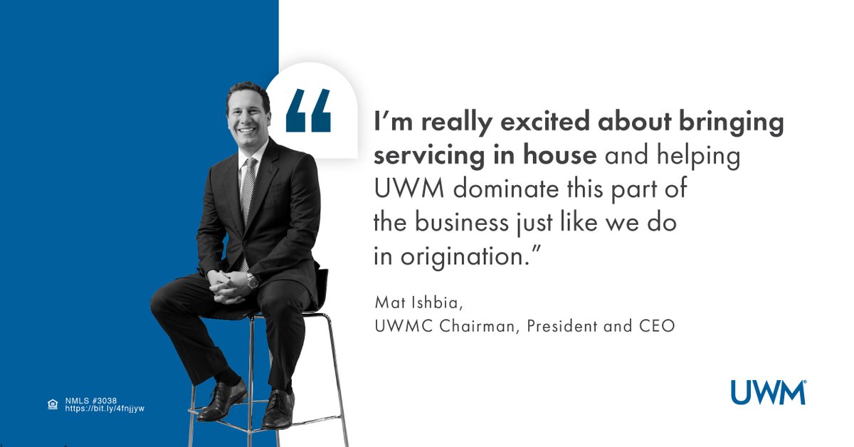In 2Q 2025, we announced a plan to bring servicing in house and a partnership with BILT – both of which will have a positive impact on our business and will change the mortgage servicing landscape for brokers and borrowers. $UWMC