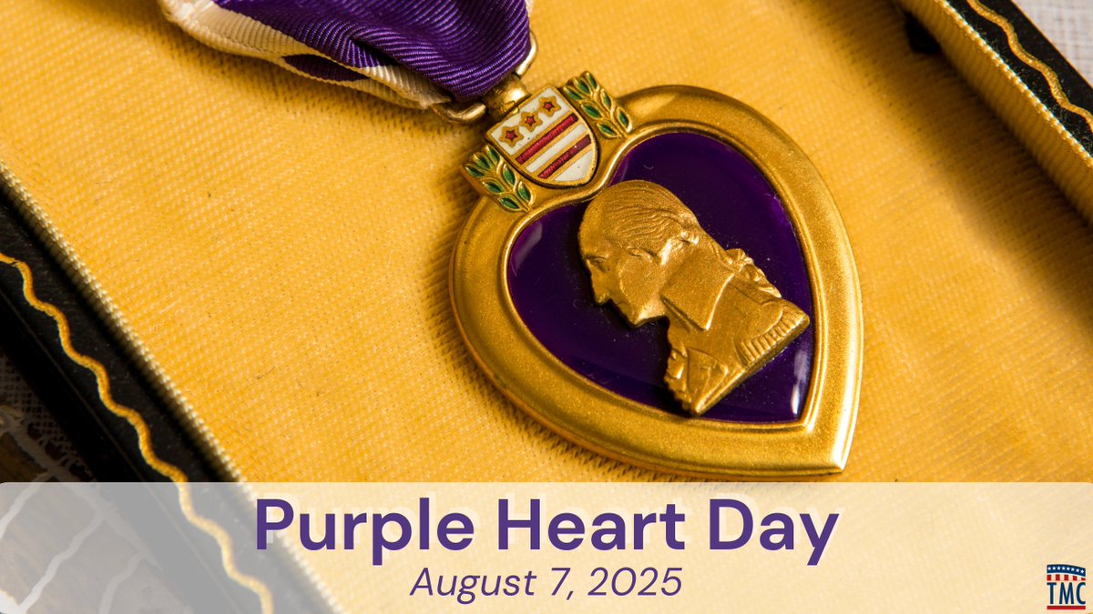 On this #PurpleHeartDay,  we honor the brave men and women who have received the Purple Heart for their courage and sacrifice in service to our nation. 

The Purple Heart was established by George Washington and first presented to service members on August 7, 1782. 🇺🇸