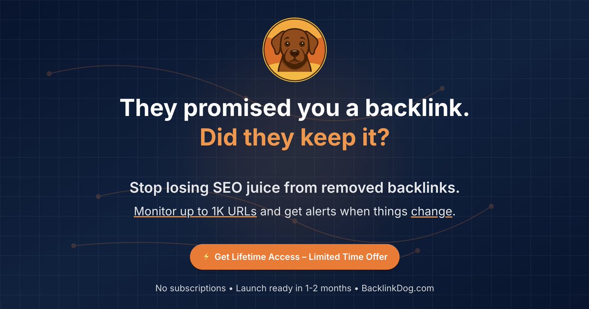 The best deal you ever saw? 🤯

For $29 you get Lifetime access to <a href="/BacklinkDog/">Backlink Dog</a>

STEAL! 🔥👀