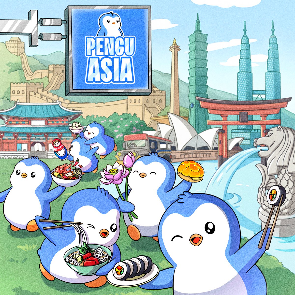 和 <a href="/PenguAsia/">PENGU Asia</a>  与 <a href="/IglooAPAC/">Igloo APAC</a>  一起，连结文化、社区与每一位 <a href="/pudgypenguins/">Pudgy Penguins</a>  的持有者，打造胖企鹅在亚洲的新时代，一同缔造传奇。