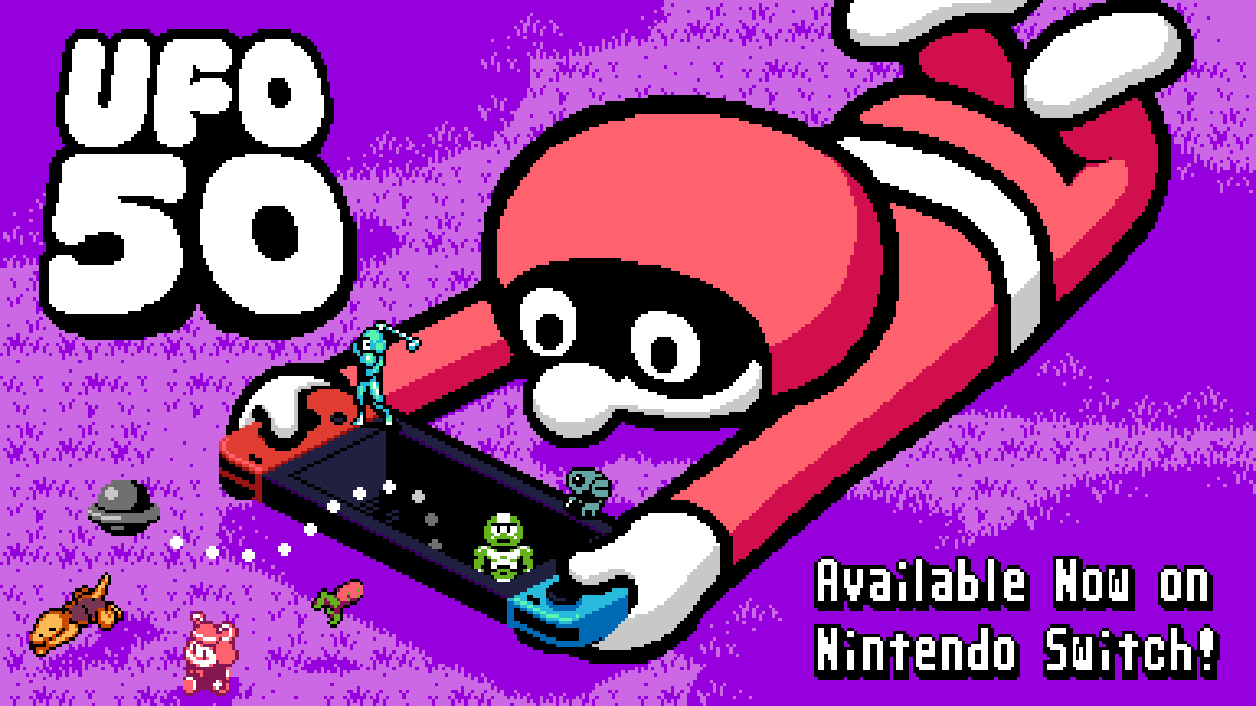 🍒 Whoa, what's this?!

UFO 50 is available right now on #NintendoSwitch!

#UFO50 #IndieWorld