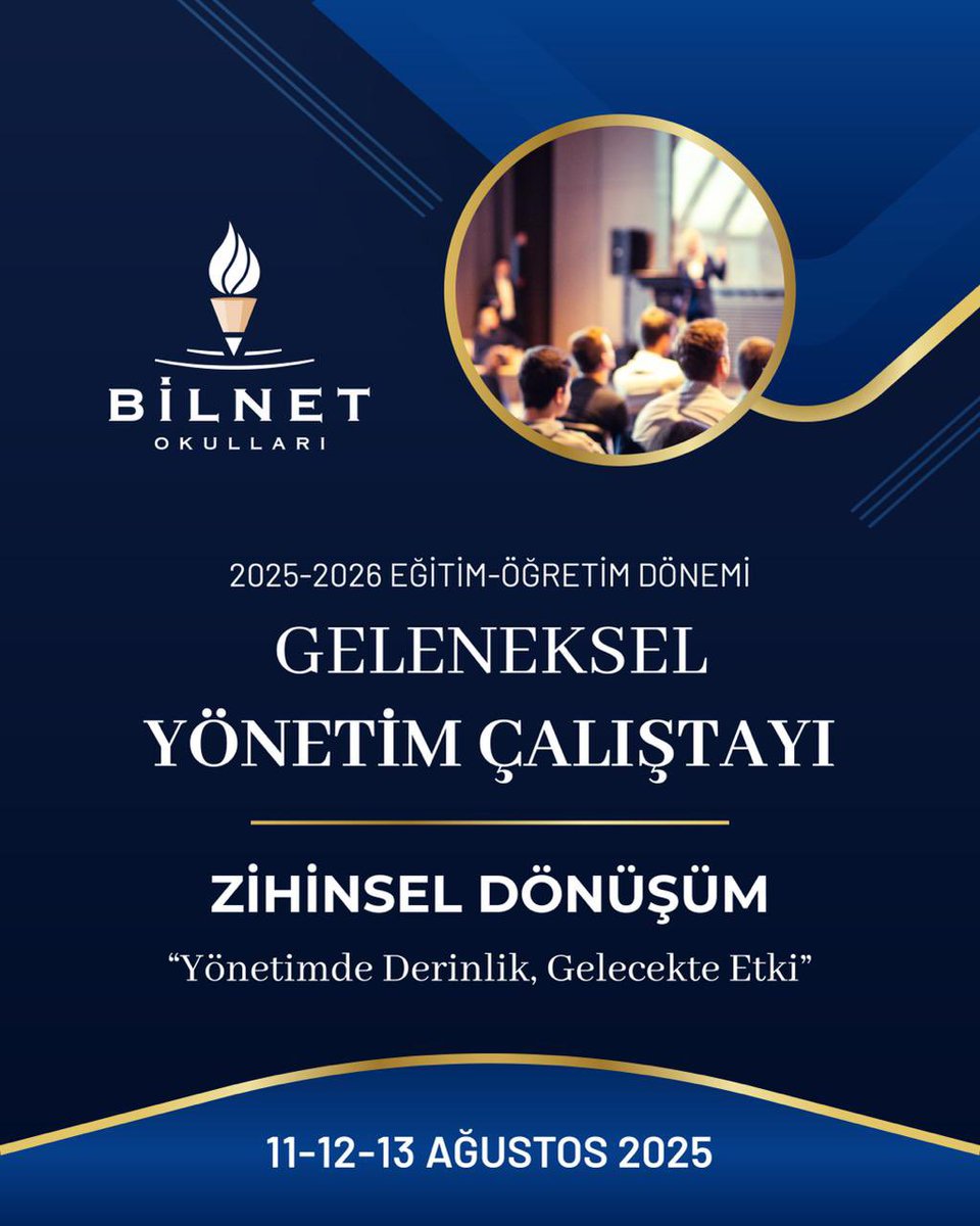 Geleneksel Yönetim Çalıştayımız , Zihinsel Dönüşüm ''Yönetimde Derinlik, Gelecekte Etki'' temasıyla 11 Ağustos'ta İstanbul'da başlıyor.<a href="/FatihBilfen/">Fatih Öztürk 🇹🇷</a>