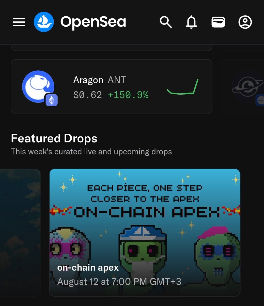 Sant0s (@sant0s_eth) on Twitter photo On-chain Apex is on the <a href="/opensea/">OpenSea</a> Featured Drops and front page.
I can’t even begin to describe this happiness. Endless thanks to everyone who made this possible. 🤍
August 12
3333 tokens
0.005 ETH
opensea.io/collection/on-… On-chain Apex is on the <a href="/opensea/">OpenSea</a> Featured Drops and front page.
I can’t even begin to describe this happiness. Endless thanks to everyone who made this possible. 🤍
August 12
3333 tokens
0.005 ETH
opensea.io/collection/on-…