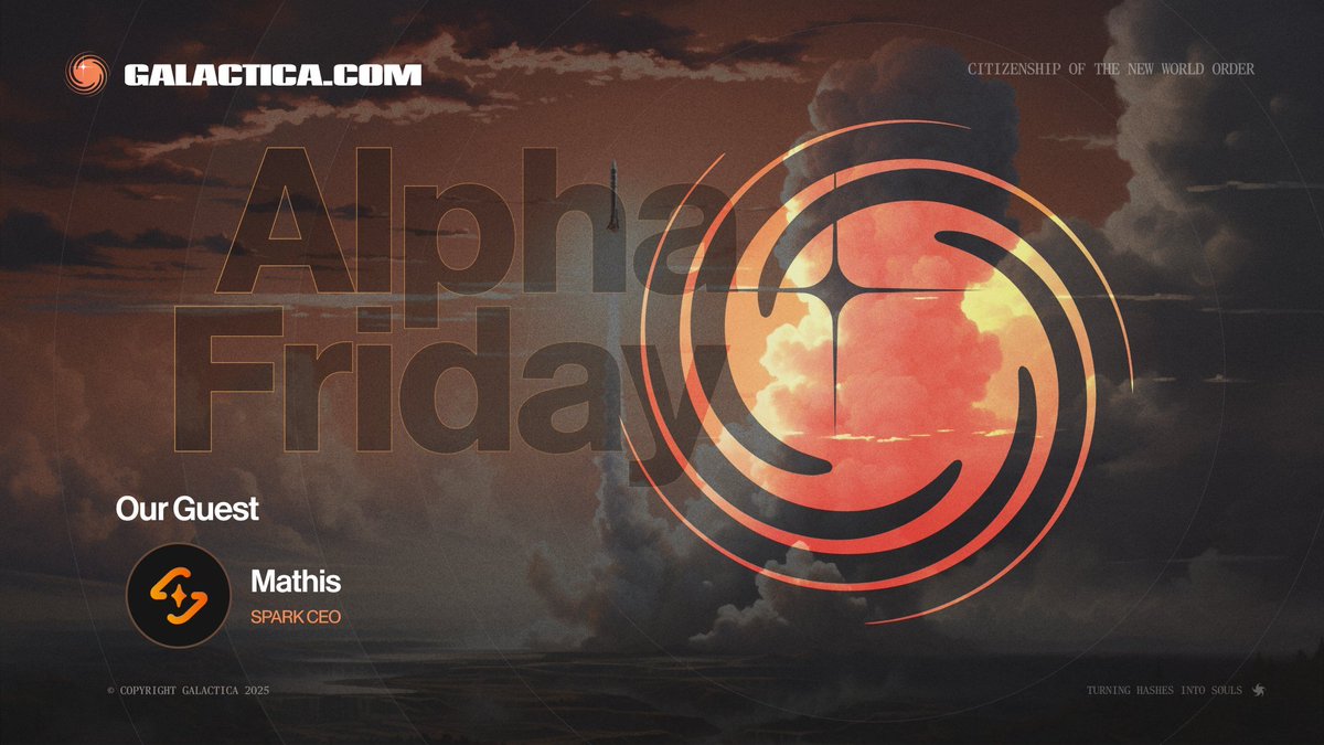 Galactica Alpha Friday — August 8 Community Call 🚀

Alpha Friday is back! Join the Galactica core team, community, and our special guest Mathis from Spark for the latest updates, insights, and live discussion.

📅 Friday, August 8
🕙 10 AM UTC
📍 Galactica Discord Server: