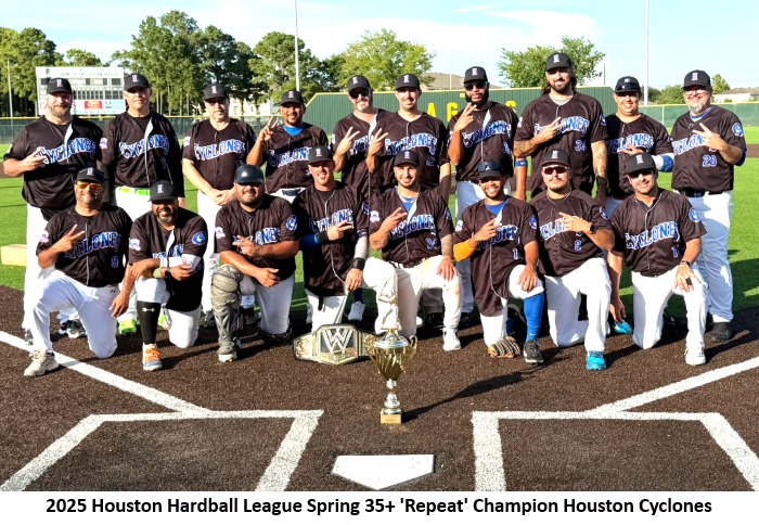 Cyclones Go ‘Back-to-Back’ for 35+ Spring Title in Houston Hardball League! Here is the Cyclone's story: msblnational.com/2025-cyclones-… #mensbaseball #msbl #adultbaseball #seniorbaseball