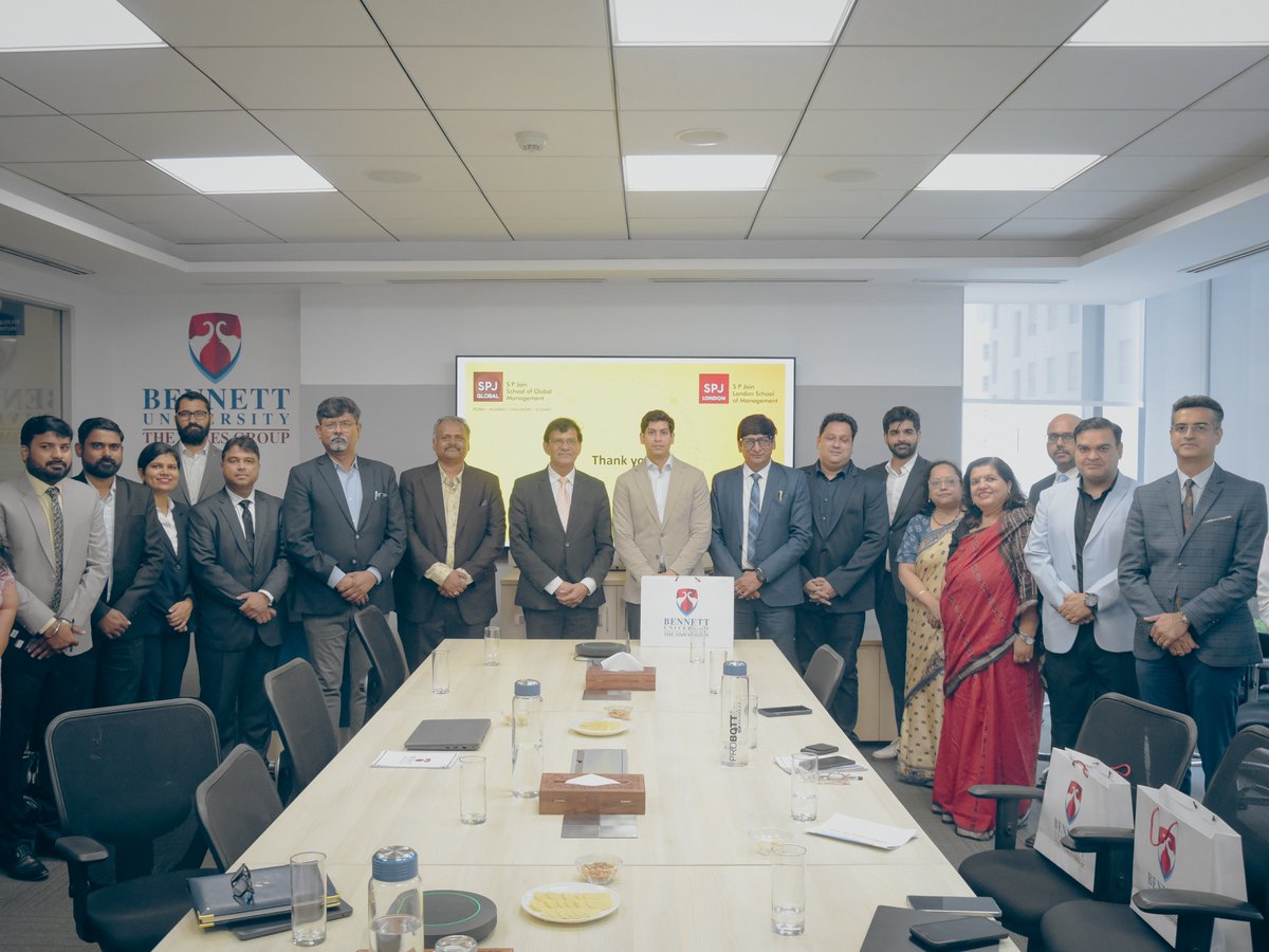 bennettuniv's tweet image. Bennett University welcomed leaders from SP Jain Global & London, marking a new era of global academic collaboration. From joint research to student exchange — the future of international education begins here.
#BennettUniversity #SPJainLondon #GlobalLearning #CampusLife