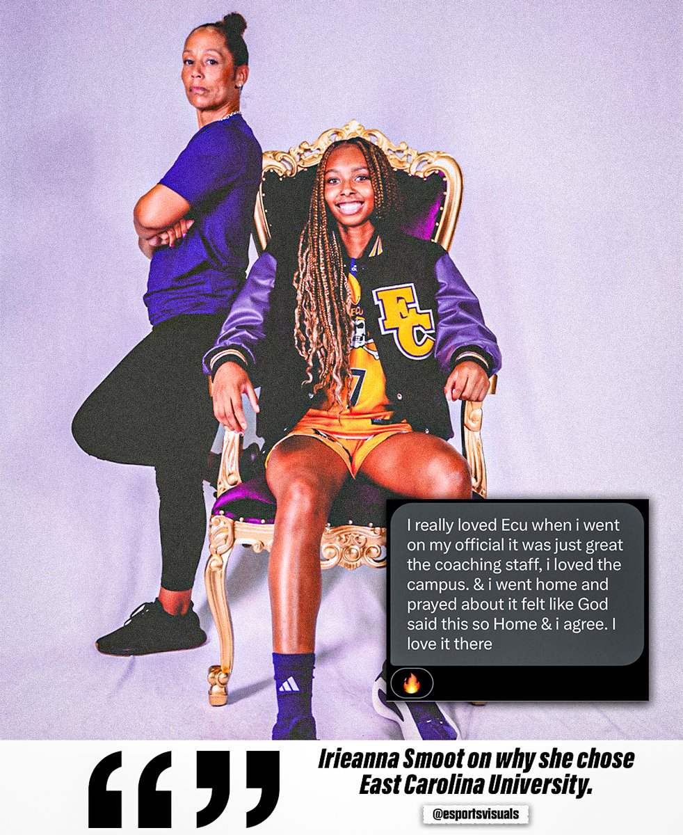 Why Irieanna Smoot (<a href="/IrieannaSmoot/">irieanna smoot</a>) chose East Carolina University (<a href="/ECUWBB/">East Carolina Women’s Basketball</a>).

#YouAreElite #EliteSportsVisuals <a href="/vaagbb/">VAAGBB</a> <a href="/ECUCoachJH3/">Jason Harris</a>