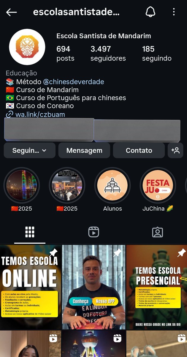 salve guys to fazendo mandarim num lugar chamado "escola santista de mandarim"
Apesar do nome, eles têm aula online de mandarim e pra quem quiser de coreano tb
todo ano eles fazem uma viagem pra china com os alunos também, a mais recente foi agr em julho e dá pra ver nos stories