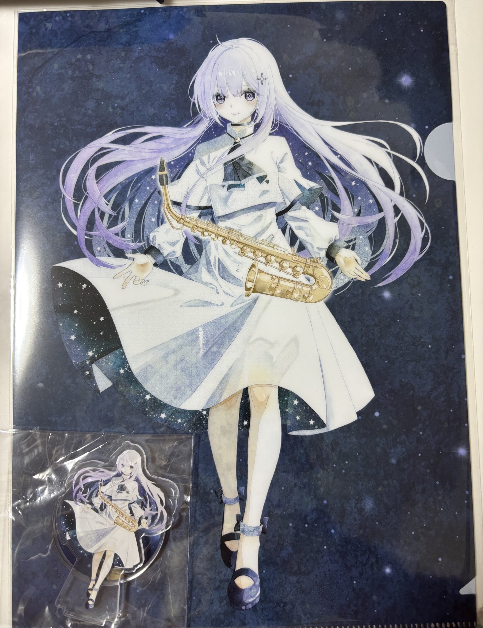 空想アクリル画【生まれた】 クリアポストカード【space caimanCreator Museum vol.2