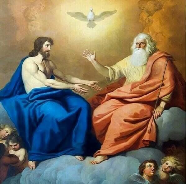 Oh Santísima Trinidad yo te adoro. Dios mío, Dios mío, yo te amo en el Santísimo Sacramento del altar.