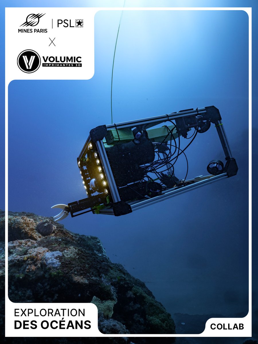 volumic3D's tweet photo. [Recherche et exploration des Océans] 🔧🐠

Depuis de nombreuses années, l’école des Mines Paris pour l'Océan s’appuie sur des imprimantes 3D Volumic pour mener ses expérimentations et projets pédagogiques en mer.

#Volumic3D #Underwater2025 #Océan #Impression3D #Environnement https://t.co/Y1gDV4nfto