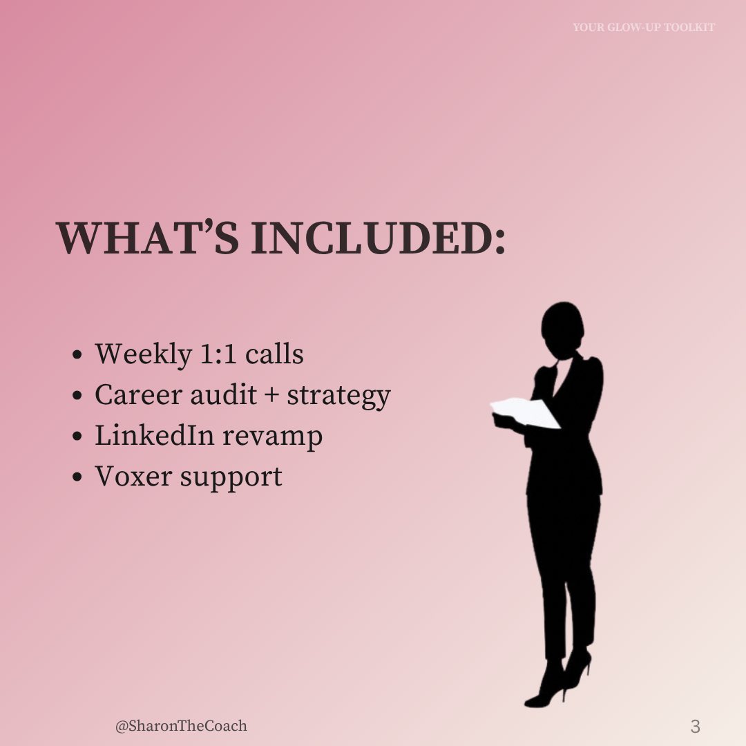 Radiant_OA's tweet photo. Mock Project 2 done ✅
Created a 4-slide Instagram carousel for Sharon, a personal brand coach helping career women glow up their work lives.
Big shoutout to
@AlabaUmar_ for the prompt.
#VirtualAssistant #DesignVA #MockProject https://t.co/oVT7YXQiGy