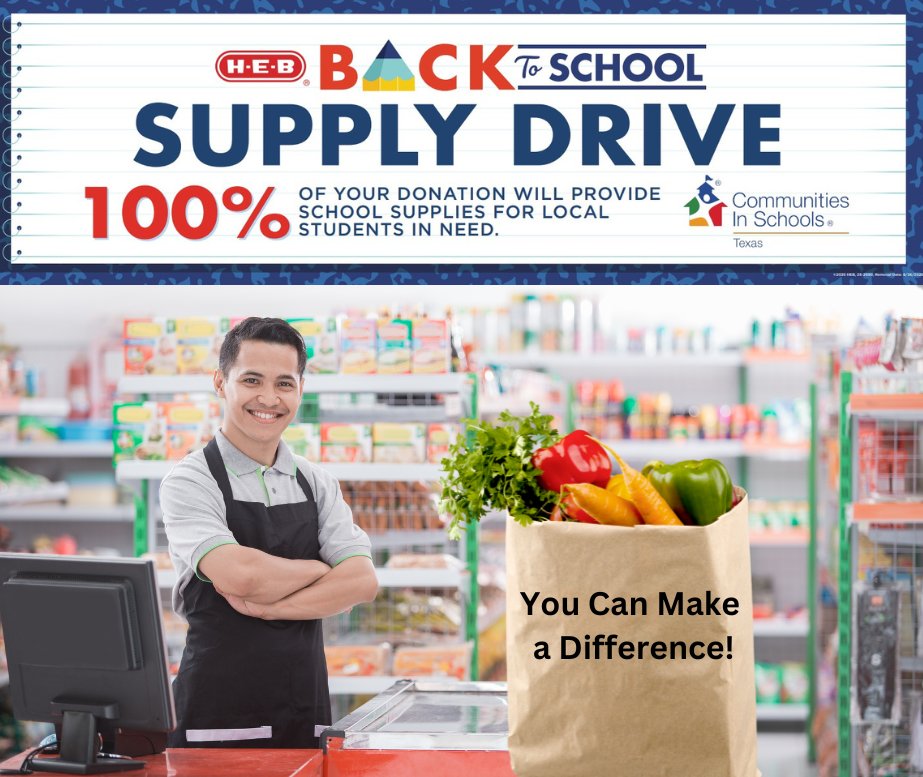 Thank you <a href="/HEB/">H-E-B</a> for supporting <a href="/cis_texas/">Communities in Schools of Texas</a> and state affiliates! It is so easy to add a donation from round up to $5 at the register. Everyone can join the community of support for students. #BeingPresentMatters
