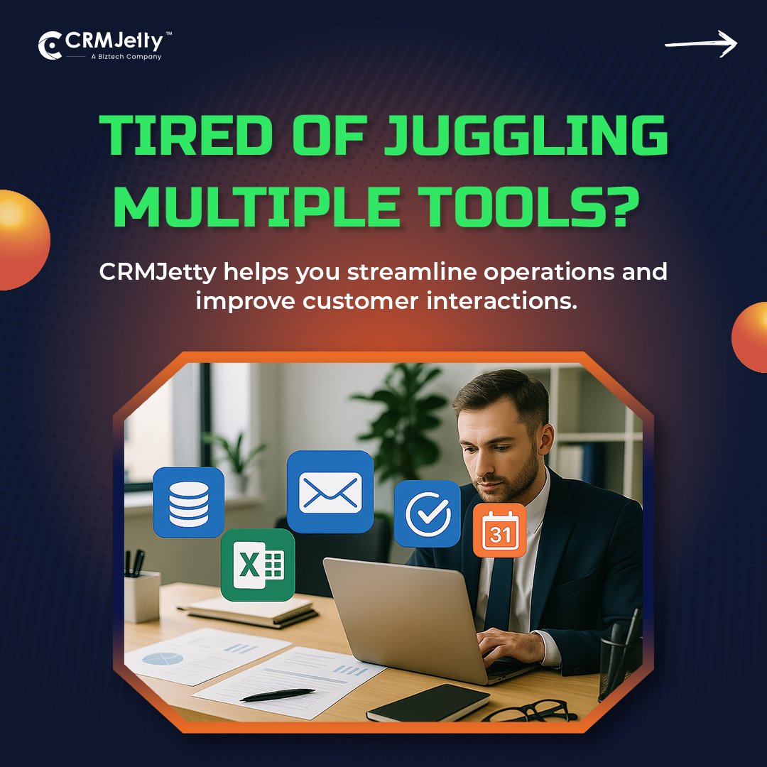 CRMJetty's tweet image. Managing tools shouldn’t feel like a juggling act. 🤹‍♂️
CRMJetty brings everything together—secure, customizable, and easy to manage.
🔗 Discover how: crmjetty.com

#CRMJetty #DigitalTransformation #SecurePortal #CRM #B2BTools #BusinessSolutions
