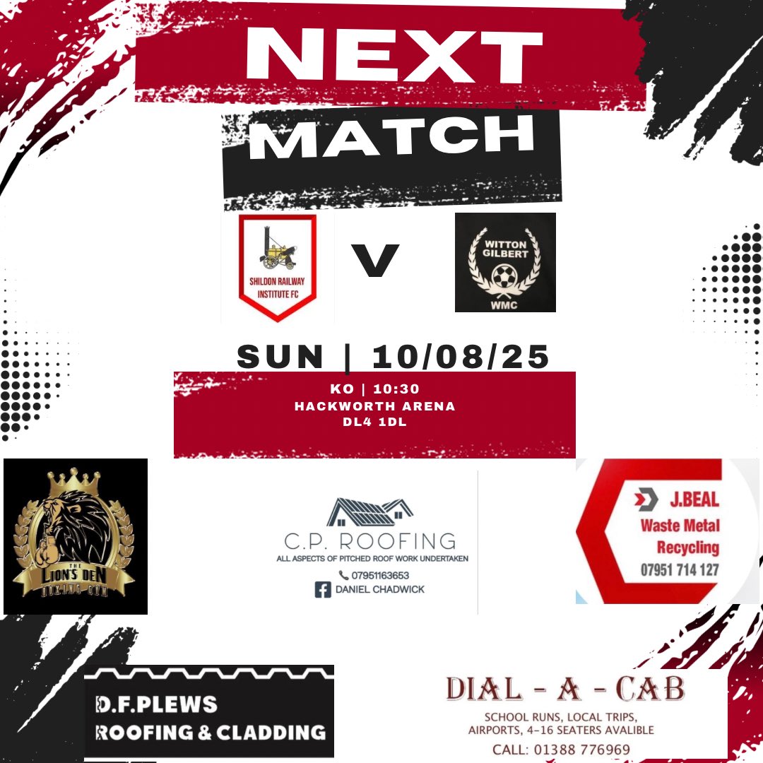 ShildonStuteFC's tweet photo. Start of our 25/26 campaign Sunday 🚂 https://t.co/h85ZRufkkd