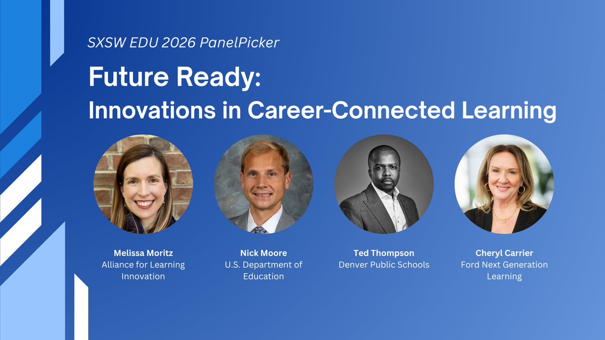 Help bring “Future Ready: Innovations in Career-Connected Learning” to #SXSWEDU 2026! Ford NGL's Cheryl Carrier will explore how we can better bridge classrooms + careers alongside panel colleagues. Vote by 8/24 and join the conversation here: 

participate.sxsw.com/flow/sxsw/sxsw…
