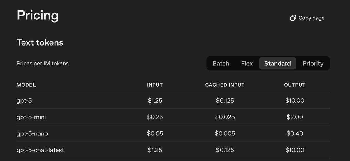 GPT-5 Pricing

#OpenAI #ChatGPT #GPT5