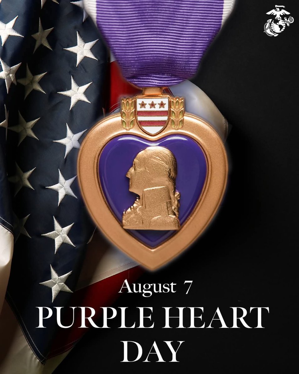 AjaSmith_'s tweet photo. 🎖️ Today is Purple Heart Day 🇺🇸

We honor the brave men and women of the U.S. Armed Forces who were wounded or paid the ultimate sacrifice in combat.

The Purple Heart is more than a medal — it's a symbol of courage, sacrifice, and unwavering service to our nation.

Let us never forget those who gave so much for the freedoms we enjoy today. 💜

#PurpleHeartDay #HonorTheFallen #WoundedWarriors #Veterans #MilitaryHeroes #NeverForget #ServiceAndSacrifice #FreedomIsNotFree #SupportOurTroops #Gratitude #GoldStarFamilies #CombatVeterans #PurpleHeartRecipient