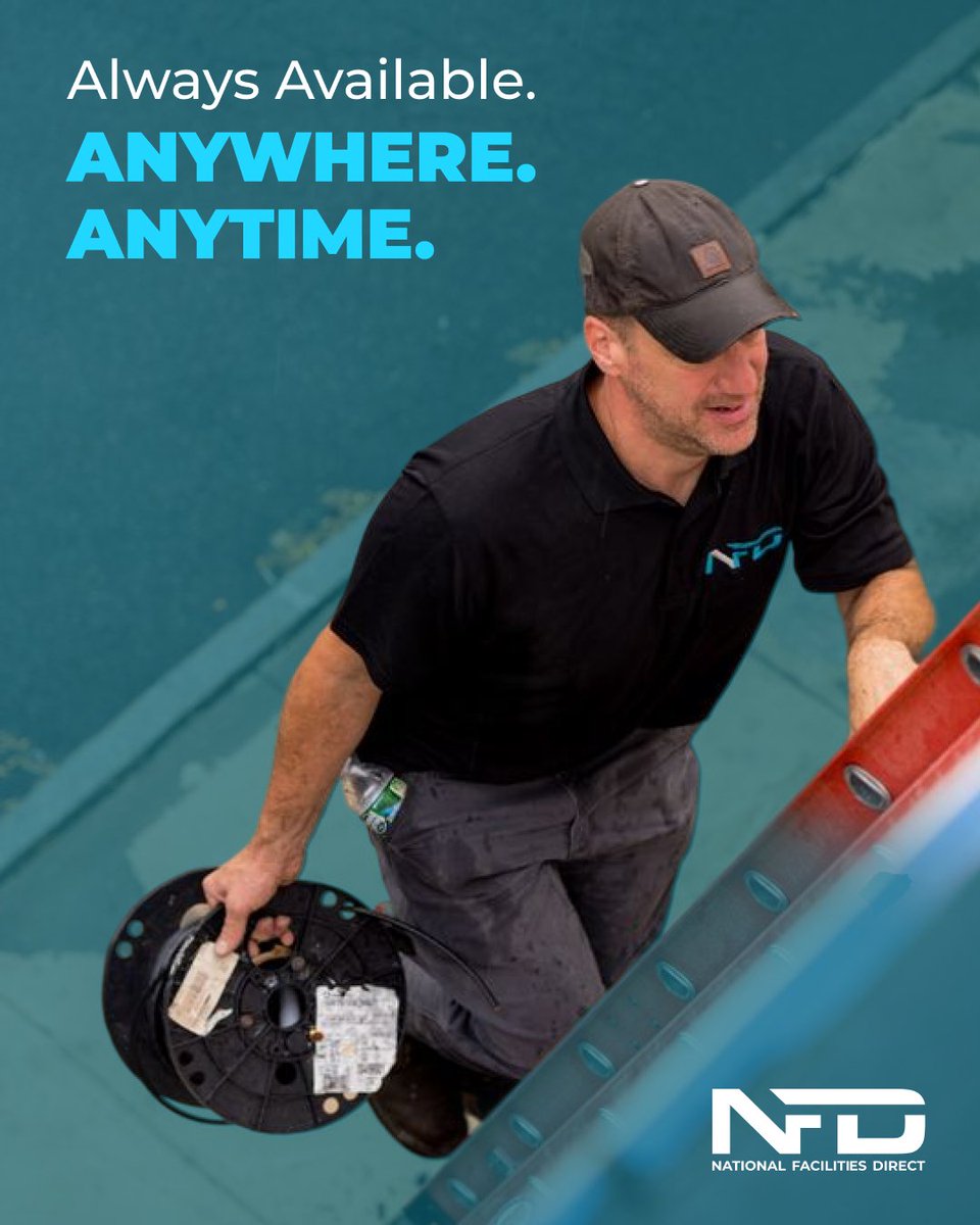NFD_io_'s tweet photo. No matter where your facility is, coast to coast, big city or small town, NFD is on call 24/7, 365 days a year. Our self-performing teams and advanced technology ensure your facilities get fast, reliable service whenever you need it. Facility issues don’t wait and neither do we. https://t.co/x0KmaEvyn7