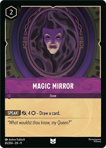 Unassociated to Jorcana, a few years ago I started the Dutch&amp;Belgium Lorcana Facebook Group and it grew into over 5k members.. today we got to reveal a reprint! Magic Mirror!

It brings back awesome set 1 Ruby Amethyst memories. Who knows, maybe a two-off in blurple?