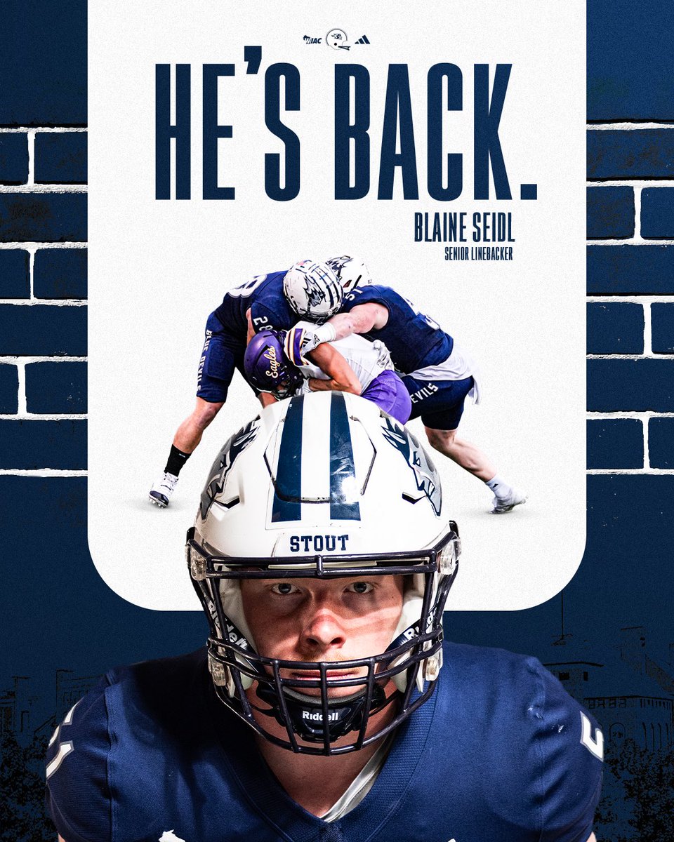 UWStoutFootball's tweet image. Brick is back. 🧱 

#TPC #KeepSwinging