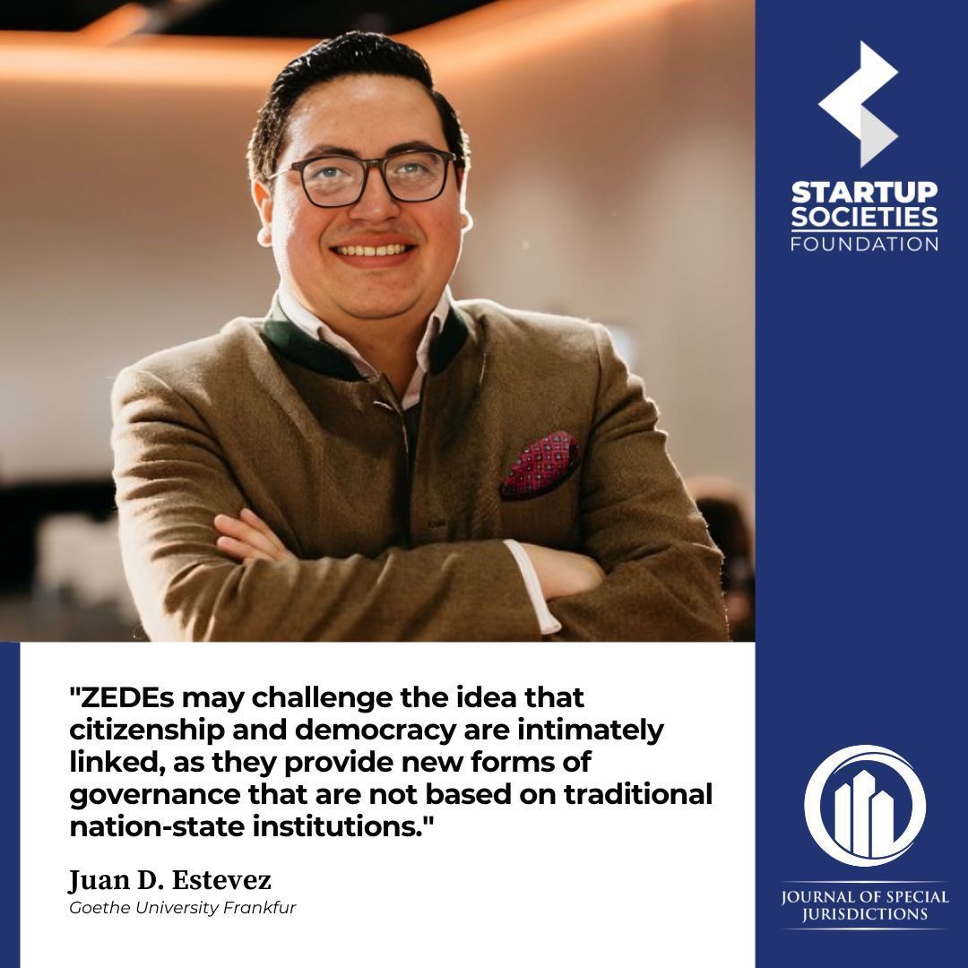 📌 Quote of the Week!

What if citizenship weren’t the only path to voice and participation? ZEDEs propose governance based on citizen choice, not geographic borders.

📰 Read more at: journalofspecialjurisdictions.com/index.php/jsj/…

#governance #innovation #technology #policy #leadership