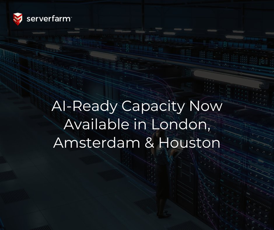 AI needs power—and location.
✅ 100kW racks
❄️ Liquid cooling
📍 Capacity in London, Amsterdam and Houston

Learn more here: 🔗bit.ly/4krrkUT 

#Serverfarm #AIInfrastructure #GPUPowered #HyperscaleDataCenters